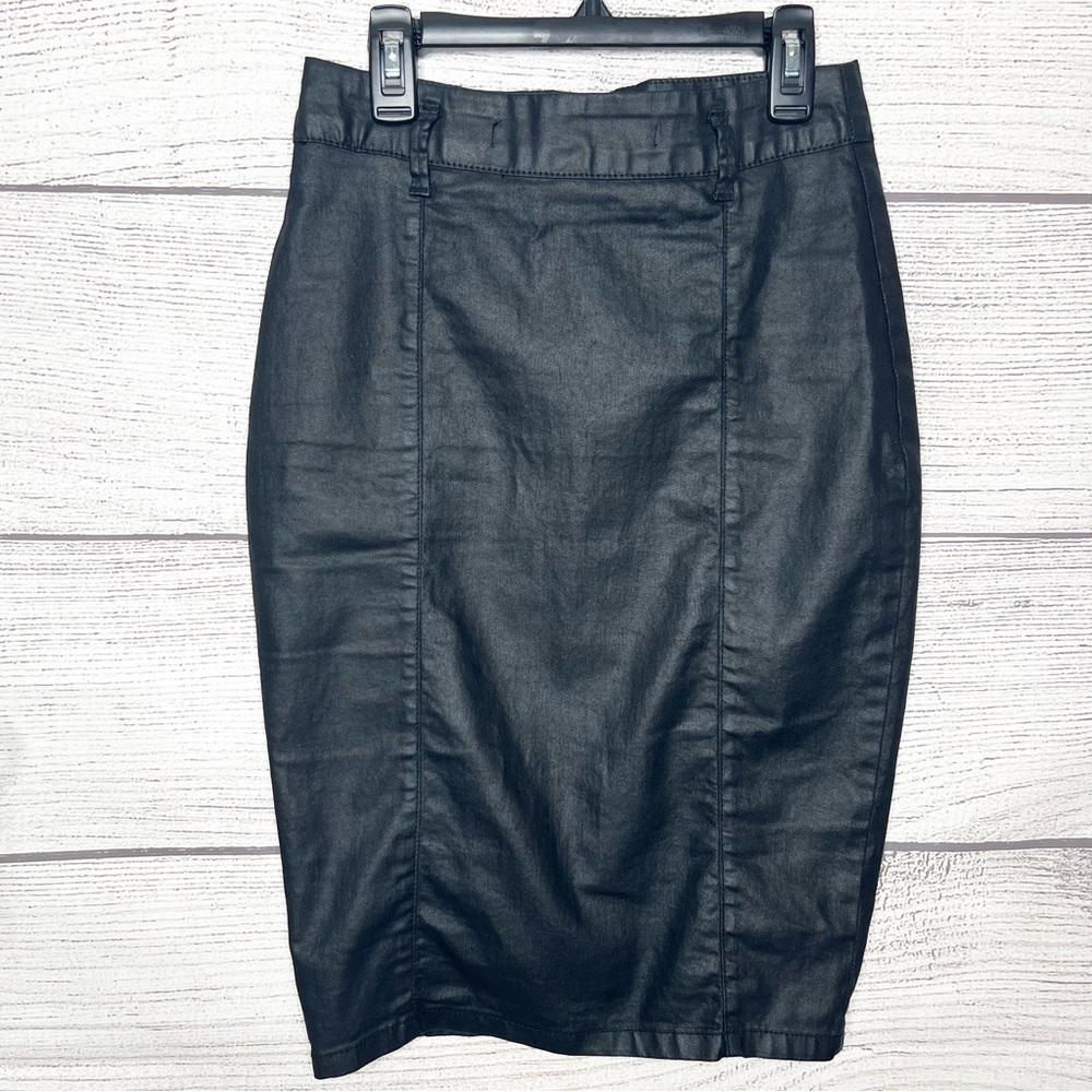 Lanca Perfume Black Stretch Denim Pencil Skirt US Size 7